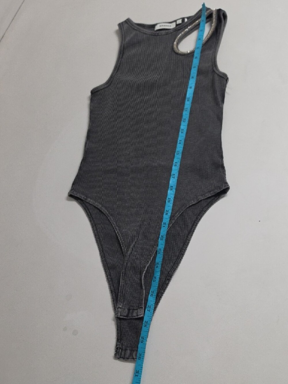 SANDRO Rhinestone One-Shoulder Bodysuit - Picture 8 of 12
